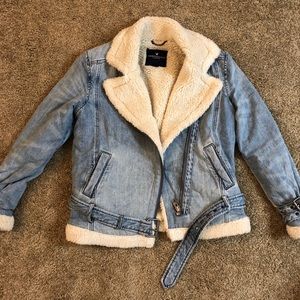 American eagle outfitters Sherpa denim jackets